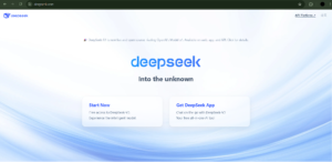 DeepSeek AI official logo representing advanced artificial intelligence technology.